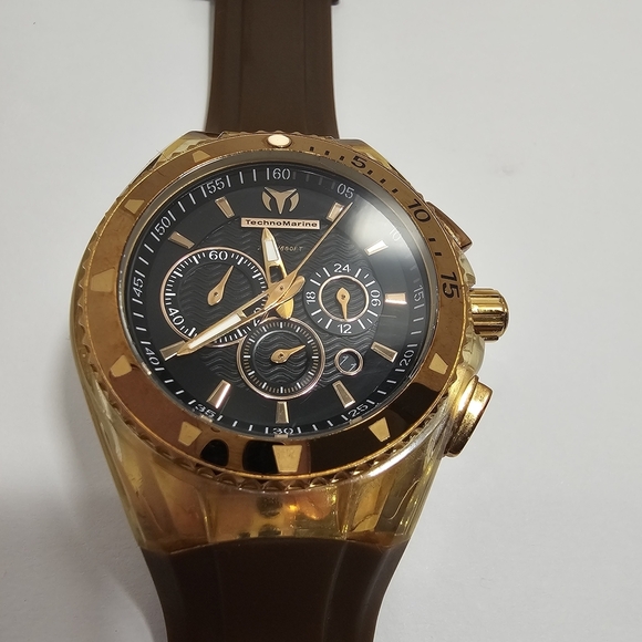 TechnoMarine Cruise Original Star 110044 Gold Tone Chronograph Watch Set - Ex S main image 10